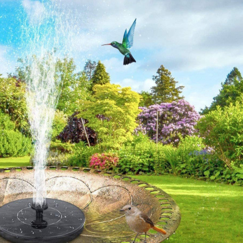 Solar Powered Floating Garden Fountain Bird Bath