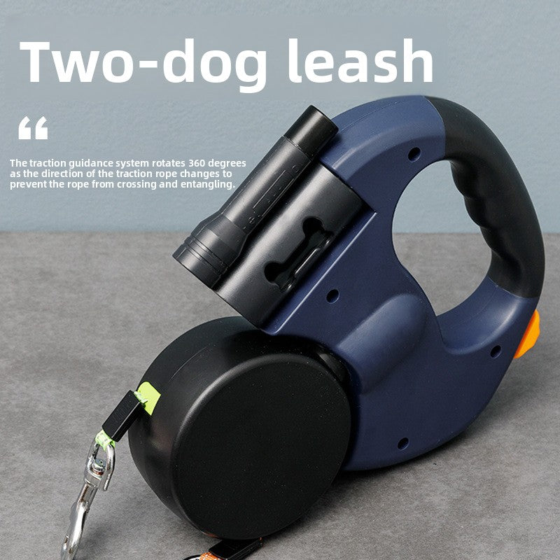 Automatic Retractable Dual Dog Leash