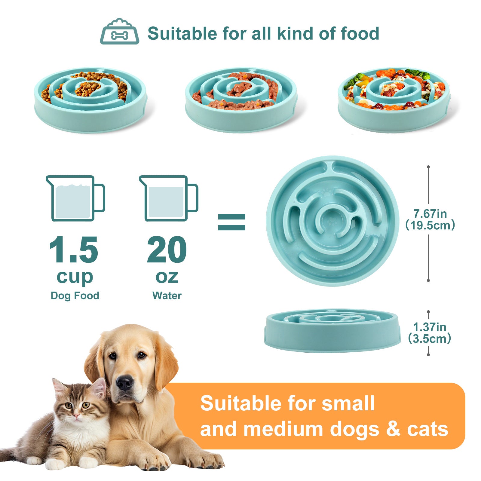 Slow Feeder Dog Bowl