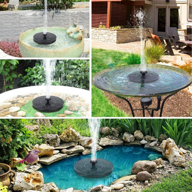 Solar Powered Floating Garden Fountain Bird Bath